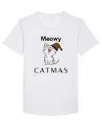 meowy catmas 2 Tricou mânecă scurtă guler larg Bărbat Skater