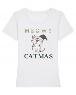 meowy catmas 3 Tricou mânecă scurtă guler larg fitted Damă Expresser