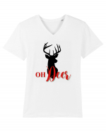 oh deer 1 Tricou mânecă scurtă guler V Bărbat Presenter