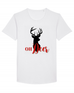 oh deer 1 Tricou mânecă scurtă guler larg Bărbat Skater