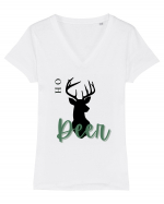 oh deer 3 Tricou mânecă scurtă guler V Damă Evoker