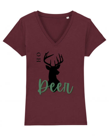 oh deer 3 Burgundy