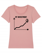 My investment Tricou mânecă scurtă guler larg fitted Damă Expresser
