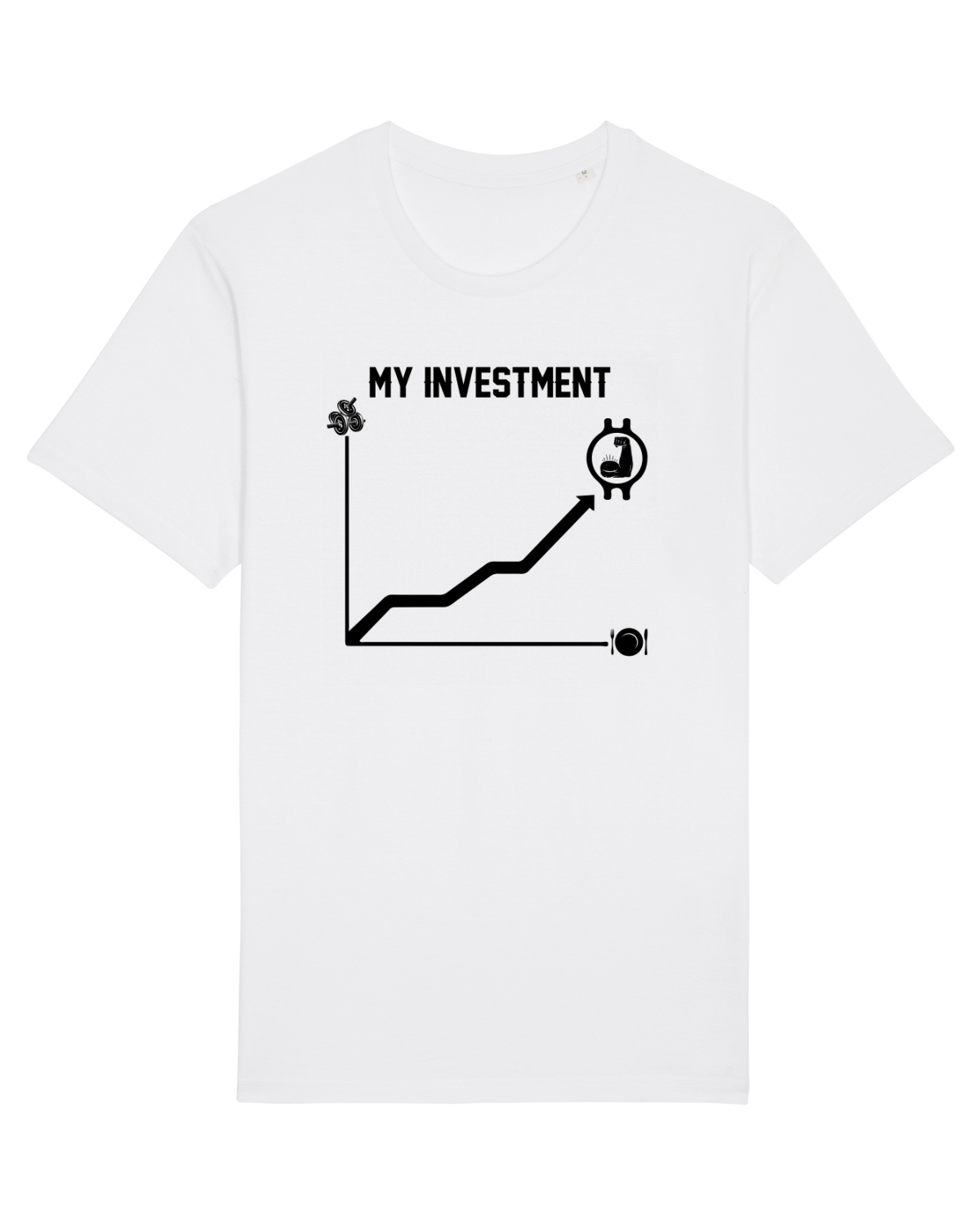 Tricou mânecă scurtă Unisex Rocker White
