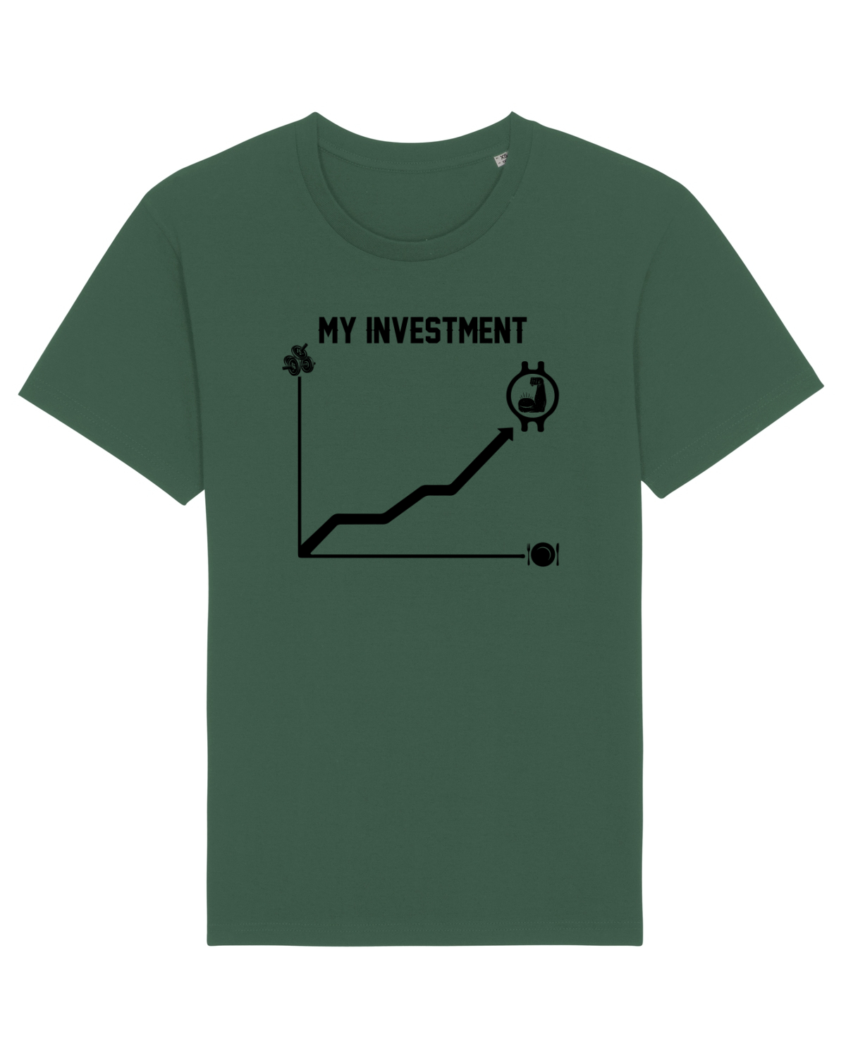 Tricou mânecă scurtă Unisex Rocker Bottle Green