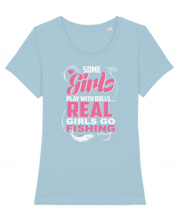 Real girls go fishing Sky Blue