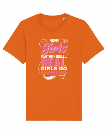 Real girls go fishing Bright Orange