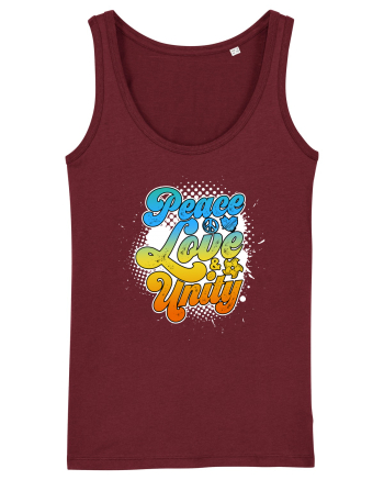 Peace love unity Burgundy