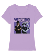 Wednesday Addams Tricou mânecă scurtă guler larg fitted Damă Expresser