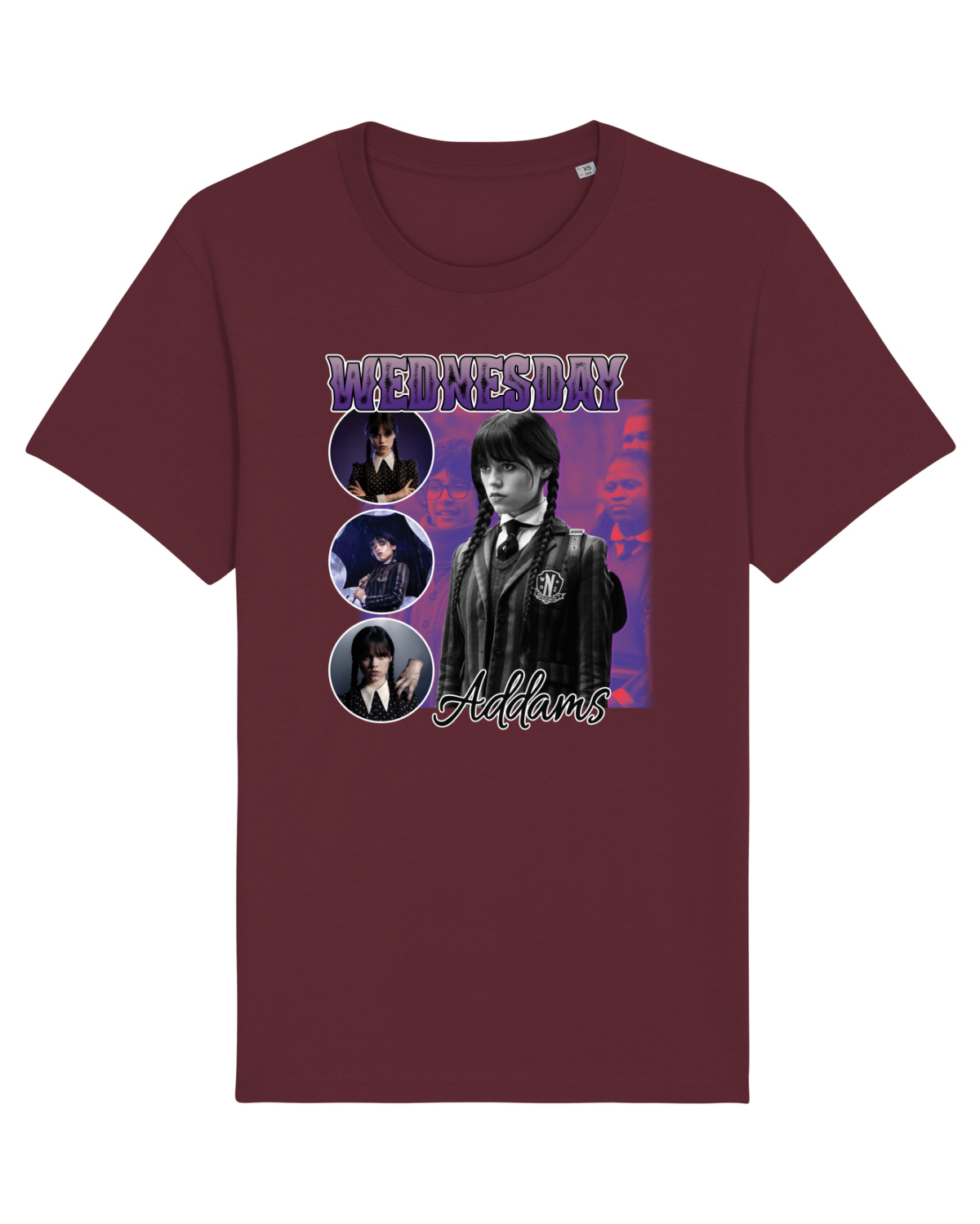Tricou mânecă scurtă Unisex Rocker Burgundy