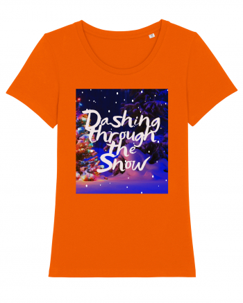 dashing through the snow Bright Orange