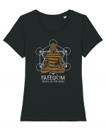 Freedom Tricou mânecă scurtă guler larg fitted Damă Expresser