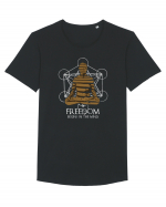 Freedom Tricou mânecă scurtă guler larg Bărbat Skater