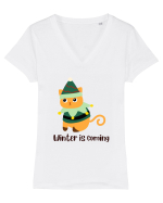 winter is coming Tricou mânecă scurtă guler V Damă Evoker
