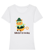winter is coming Tricou mânecă scurtă guler larg fitted Damă Expresser