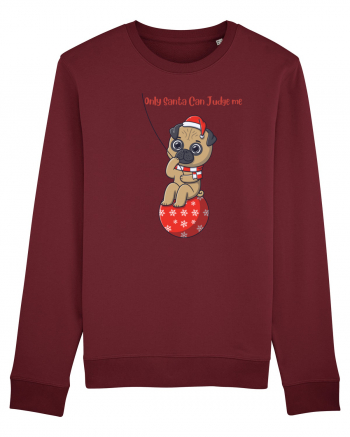 only santa can judge me Burgundy