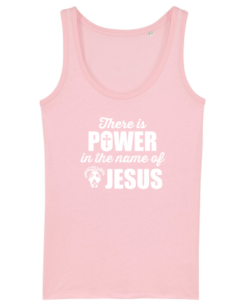 There is power in the name of Jesus Cotton Pink