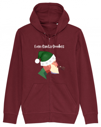 even santa smokes  Burgundy