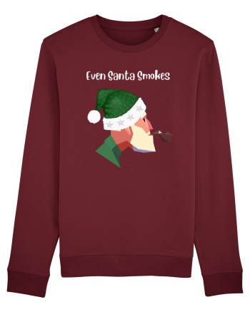 even santa smokes  Burgundy