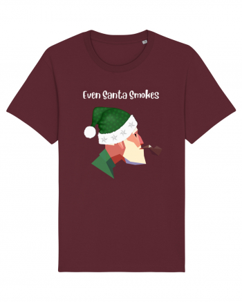 even santa smokes  Burgundy