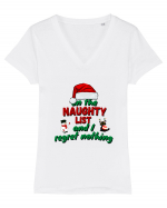 on the naughty list... Tricou mânecă scurtă guler V Damă Evoker