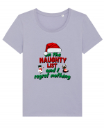 on the naughty list... Tricou mânecă scurtă guler larg fitted Damă Expresser