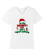 on the naughty list... Tricou mânecă scurtă guler V Bărbat Presenter