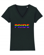 PRIDE Tricou mânecă scurtă guler V Damă Evoker