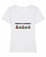 primiti cu colindul? Tricou mânecă scurtă guler larg fitted Damă Expresser