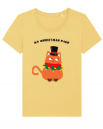 my christmas face Tricou mânecă scurtă guler larg fitted Damă Expresser