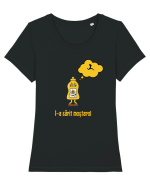 i a sarit mustarul Tricou mânecă scurtă guler larg fitted Damă Expresser