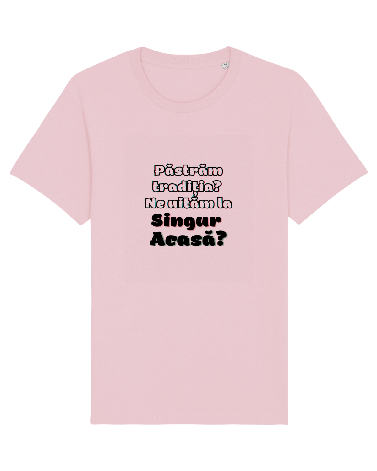 Tricou mânecă scurtă Unisex Rocker Cotton Pink