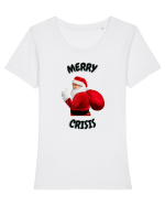 merry crisis Tricou mânecă scurtă guler larg fitted Damă Expresser
