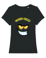 merry crisis2 Tricou mânecă scurtă guler larg fitted Damă Expresser