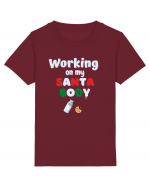 working on my santa body Tricou mânecă scurtă  Copii Mini Creator