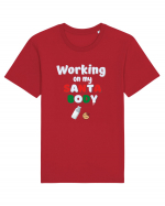 working on my santa body Tricou mânecă scurtă Unisex Rocker