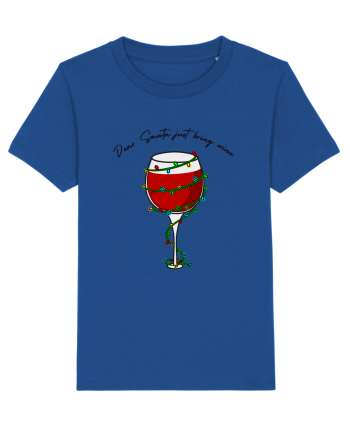 dear santa just bring wine Majorelle Blue