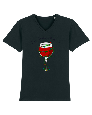 dear santa just bring wine Black