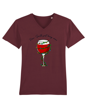 dear santa just bring wine Burgundy