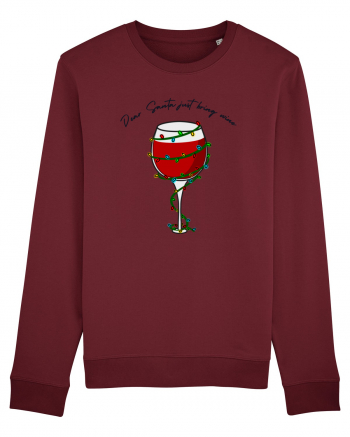 dear santa just bring wine Burgundy