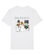 chilling with my snowmies Tricou mânecă scurtă Unisex Rocker