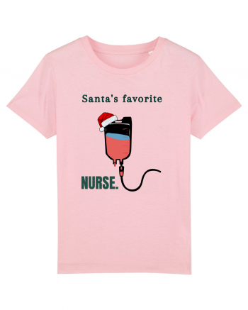 santa s favorite nurse Cotton Pink