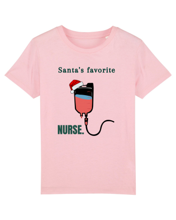 santa s favorite nurse Cotton Pink