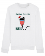 santa s favorite nurse Bluză mânecă lungă Unisex Rise