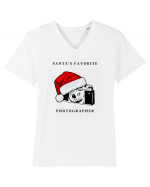 santa s favorite photographer Tricou mânecă scurtă guler V Bărbat Presenter