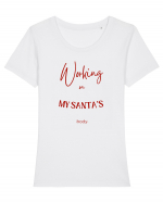 working on my santa s body Tricou mânecă scurtă guler larg fitted Damă Expresser