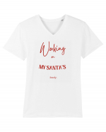 working on my santa s body Tricou mânecă scurtă guler V Bărbat Presenter