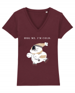 hug me i m cold Tricou mânecă scurtă guler V Damă Evoker