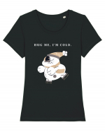 hug me i m cold Tricou mânecă scurtă guler larg fitted Damă Expresser