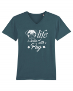 Pug life Tricou mânecă scurtă guler V Bărbat Presenter